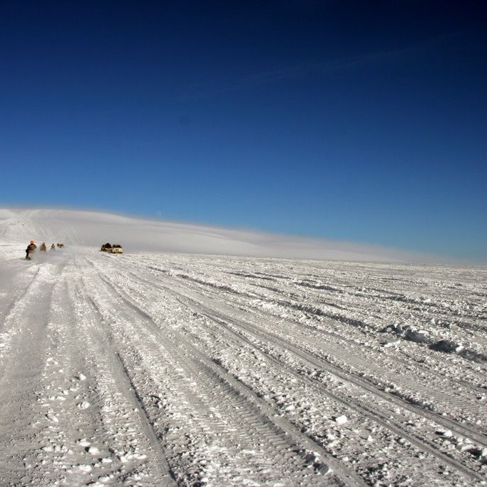 Á leiðinni upp á Fimmvörðuháls