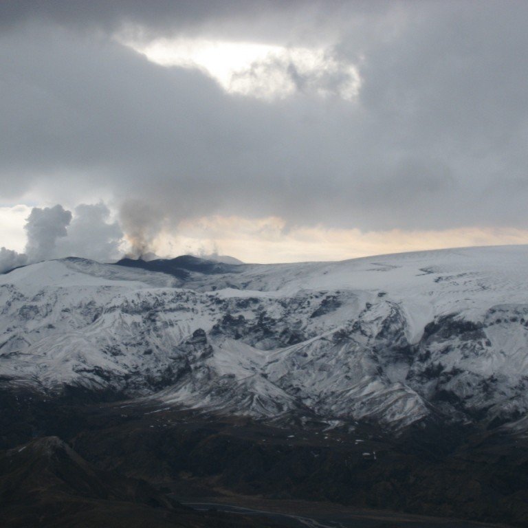 The photo of the volcanic eruption in Eyjafjallajokull Iceland, was taken by Sigurdur Steinn Matthiasson, flight instructor at Keilir on 22 March 2010