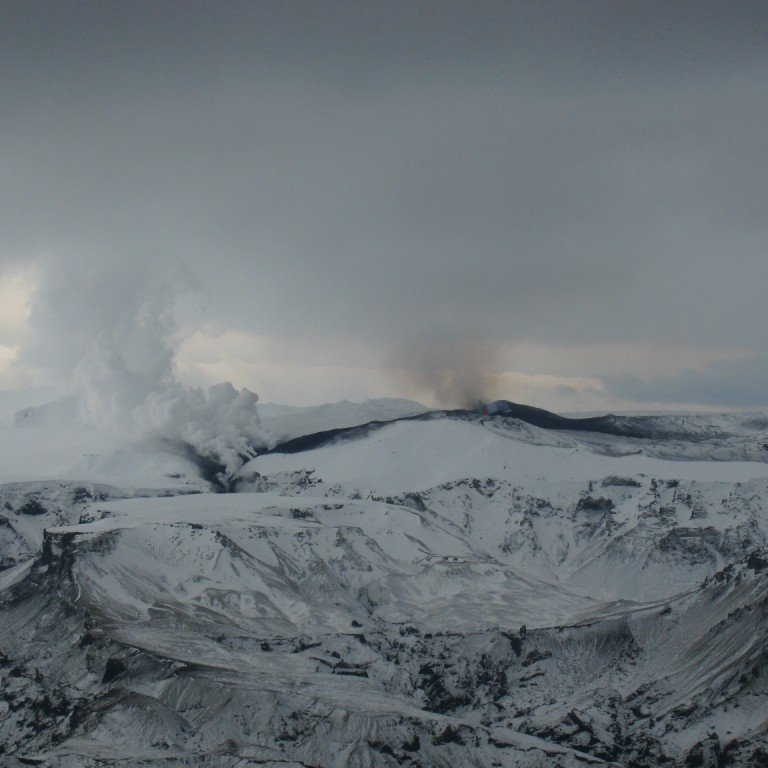 The photo of the volcanic eruption in Eyjafjallajokull Iceland, was taken by Sigurdur Steinn Matthiasson, flight instructor at Keilir on 22 March 2010