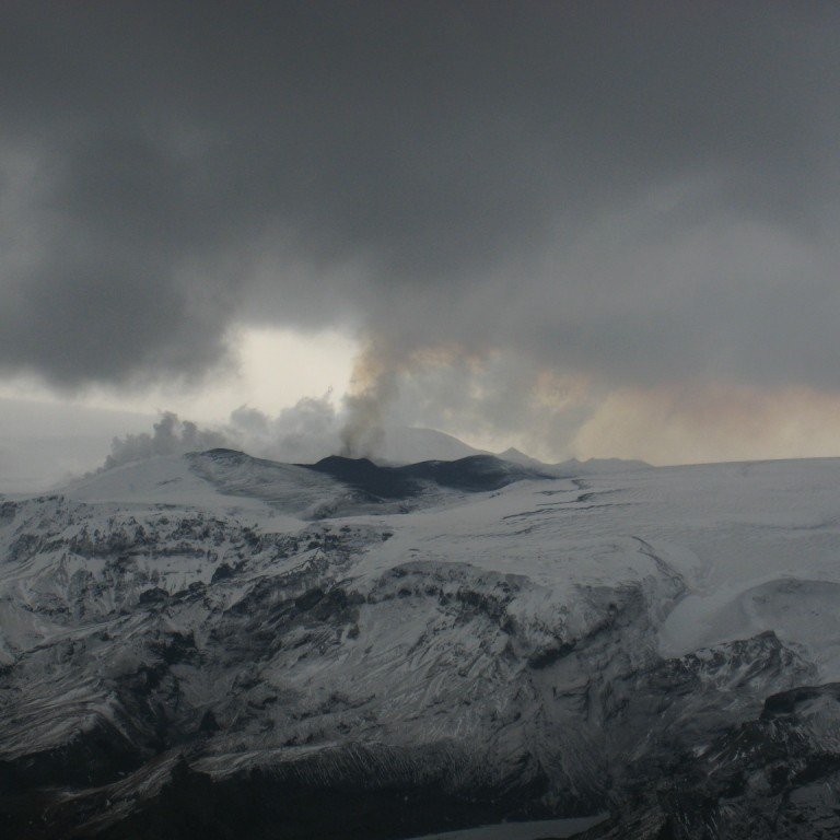 The photo of the volcanic eruption in Eyjafjallajokull Iceland, was taken by Sigurdur Steinn Matthiasson, flight instructor at Keilir on 22 March 2010