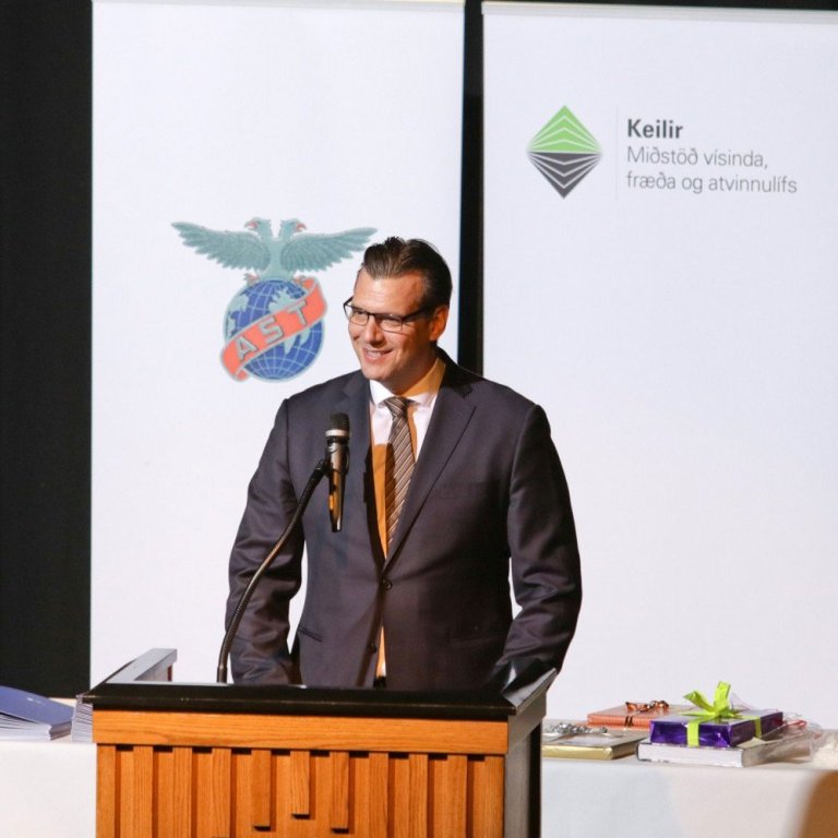 Rúnar Árnason, forstöðumaður Flugakademíu Keilis flutti ávarp.