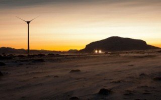 Landsvirkjun reisti nýverið vindmyllur við Búrfell