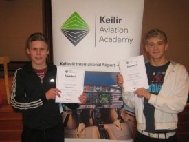 Vinningshafar útsýnisflugs hjá Keili