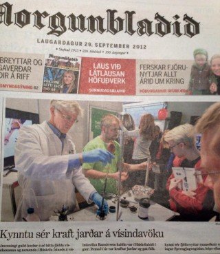 Bás Keilis á forsíðu Morgunblaðsins