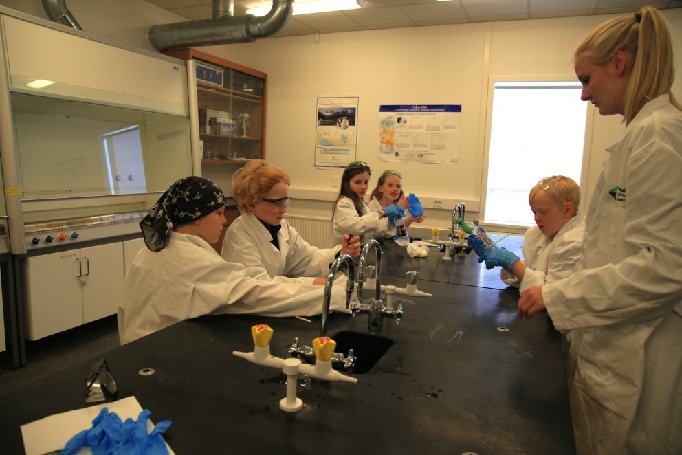 Ánægðir þátttakendur í tækni- og vísindasmiðju