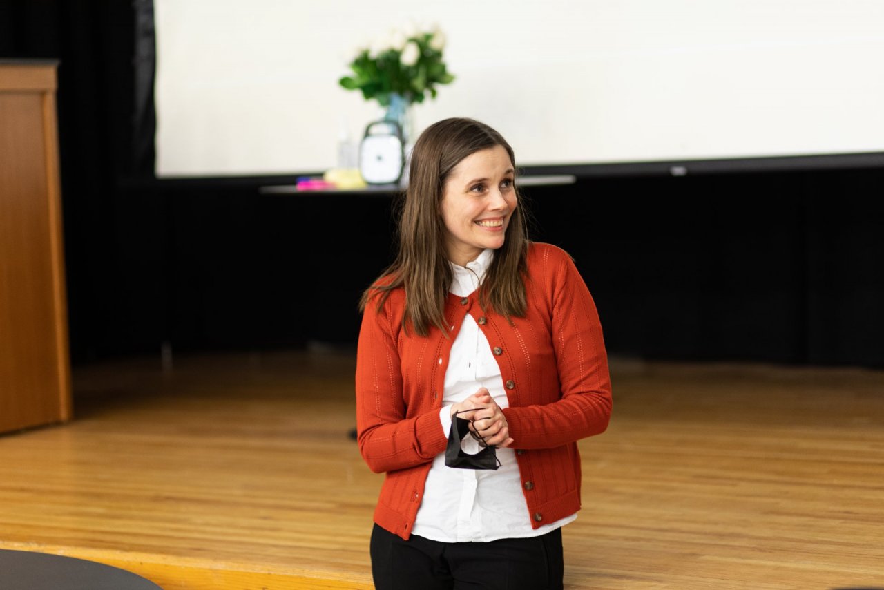 Katrín Jakobsdóttir, forsætisráðherra, heimsótti Keili á ferð sinni um Reykjanesið.