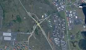 Hér má sjá hvernig hringtorgið verður