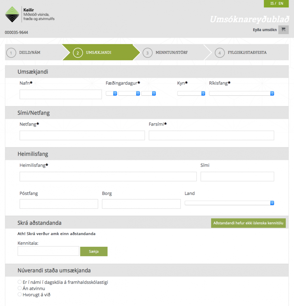 Nýr umsóknarvefur Keilis