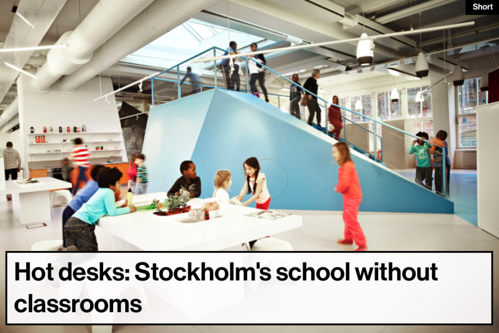 Burt með skólastofurnar