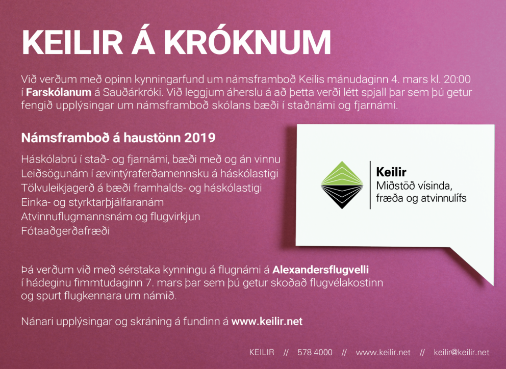 Námskynning á Sauðárkróki