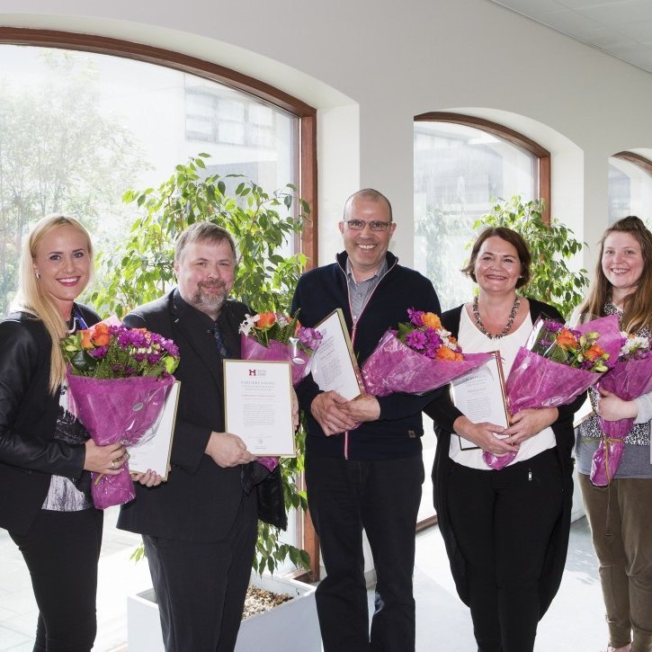 Hrafnhildur Jóhannesdóttir, kennari á Háskólabrú Keilis, hlaut viðurkenningu árið 2014