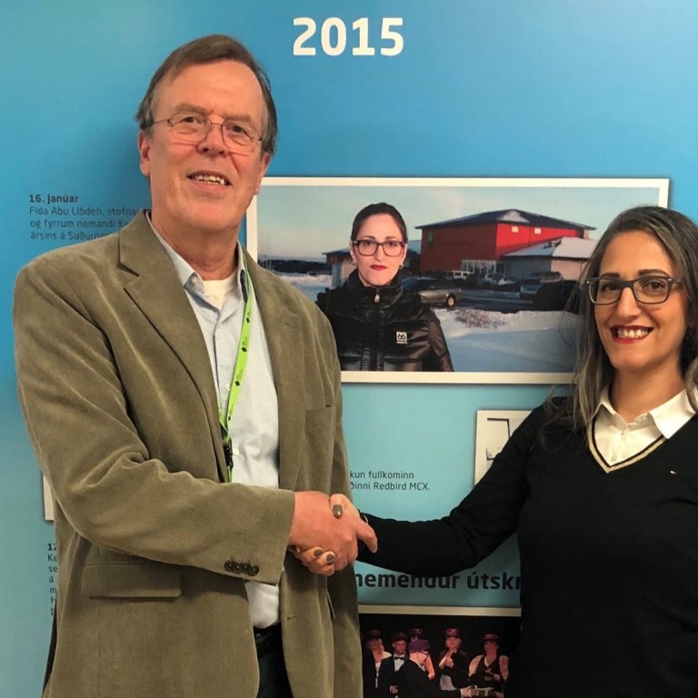 Hjálmar Árnason og Fida Abu Libdeh