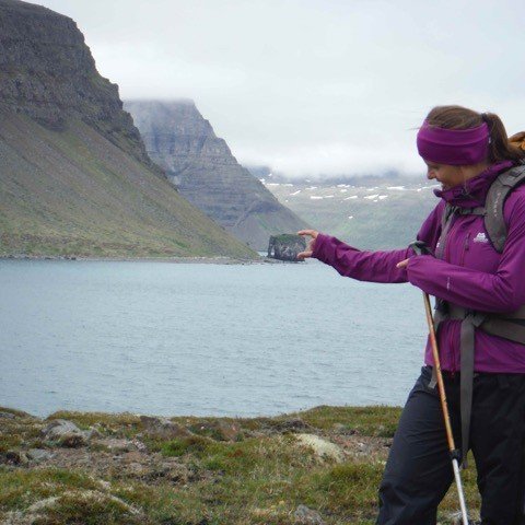 Helga María in action