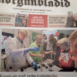 Bás Keilis á forsíðu Morgunblaðsins