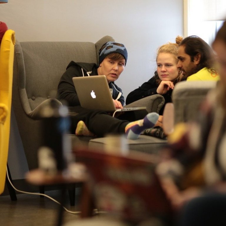 Kennslustofa bóklegra áfanga í leiðsögunámi í ævintýraferðamennsku