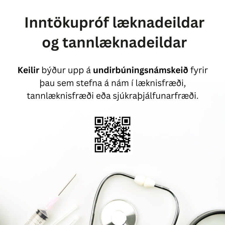 Fyrsti stoðtími í undirbúningsnámskeiði fyrir inntökupróf í læknisfræði, tannlæknisfræði og sjúkraþj…