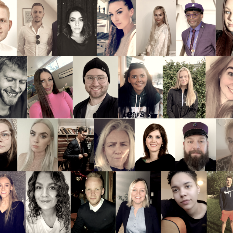 Myndir af hluta útskriftarhóp úr fjarnámi Háskólabrúar og námi í fótaaðgerðafræði í janúar 2021.