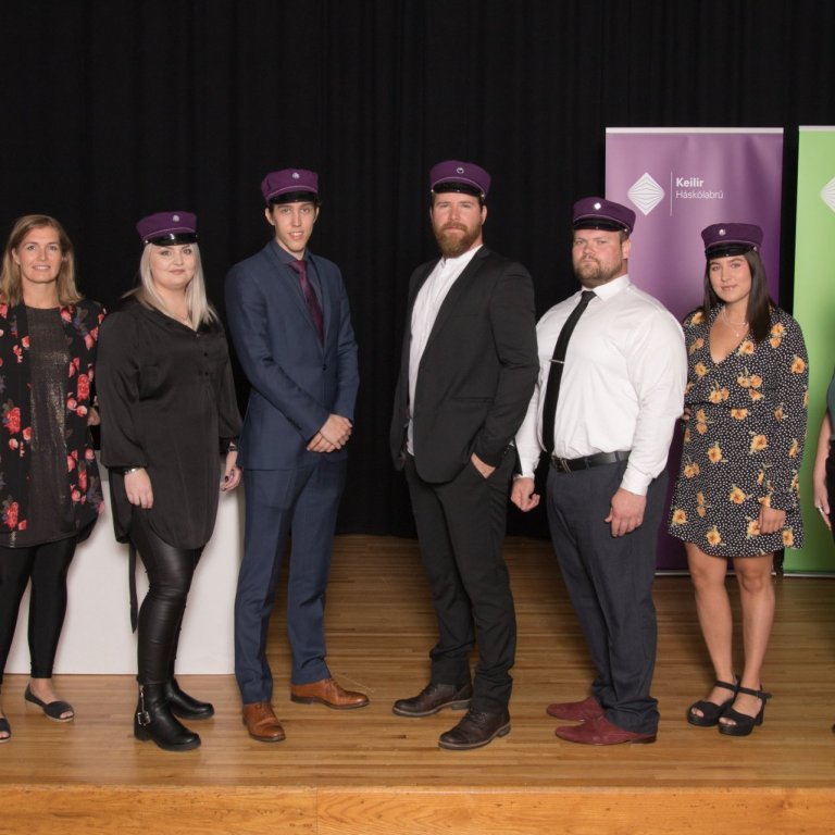 Frá útskrift Verk- og raunvísindadeildar Háskólabrúar Keilis 16. ágúst