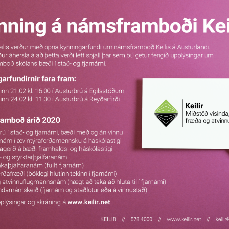 Námskynningar á Austurlandi